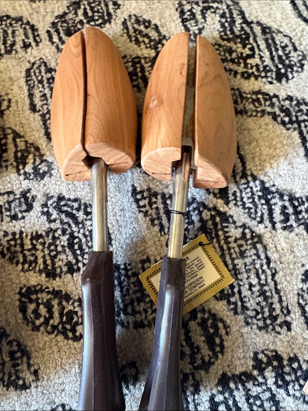 Florsheim Wooden Cedar Shoe Trees with Dark Brown Handles